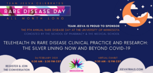 Jeeva Sponsors Rare Disease Day RDD event at University of Minnesota UMN 2021