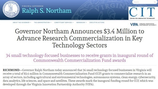 Jeeva Receives Virginia Commonwealth Commercialization Fund (CCF) Endowment Key Distinctions - About Us