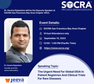 Dr. Harsha Rajasimha is the keynote speaker at SOCRA event.