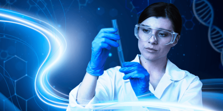 A women doing experiment with the medicine.